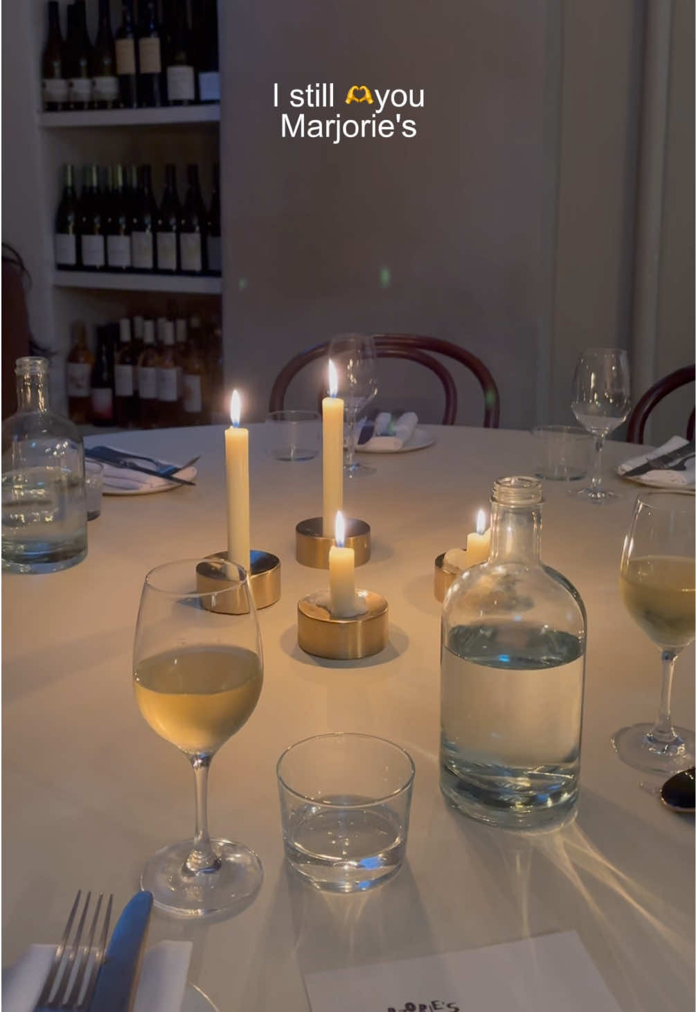 Crisp wine and cheeky plates — video still by lilleylovesfood