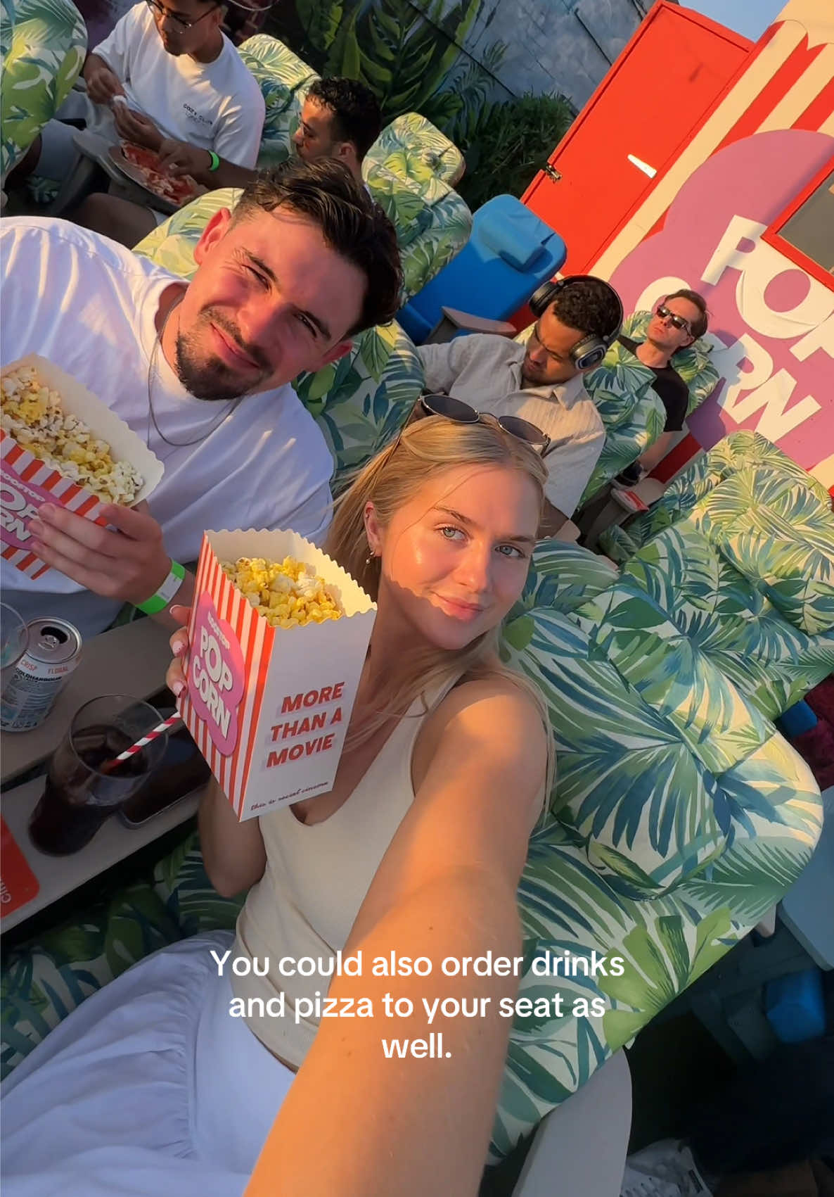 Blockbusters and pizza under stars — video still by olivia kay